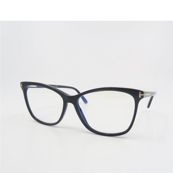 NWT Tom Ford TF 5690 001 55mm Black & Brown Tortoise Eyeglasses - Picture 4 of 10
